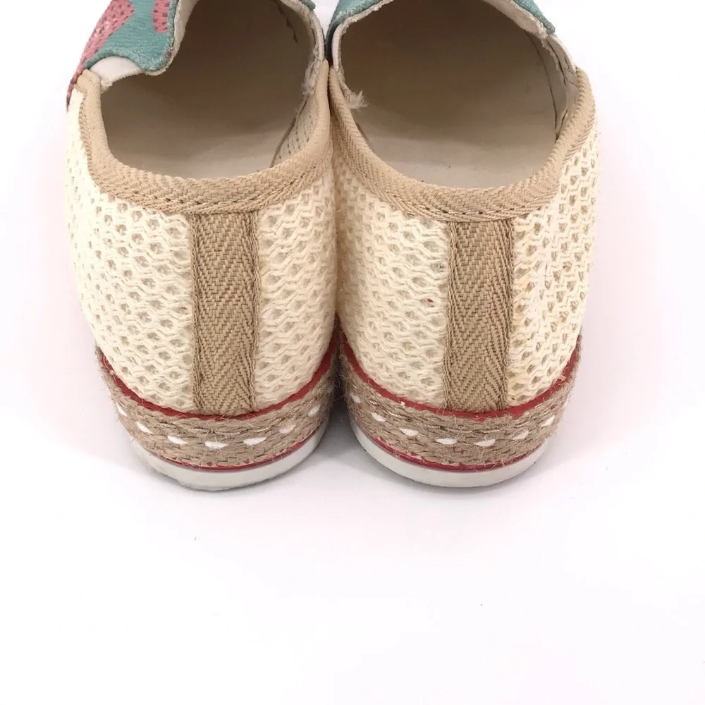 Goby Strawberry Print Espadrille Slip On Shoes Size 39 US 9